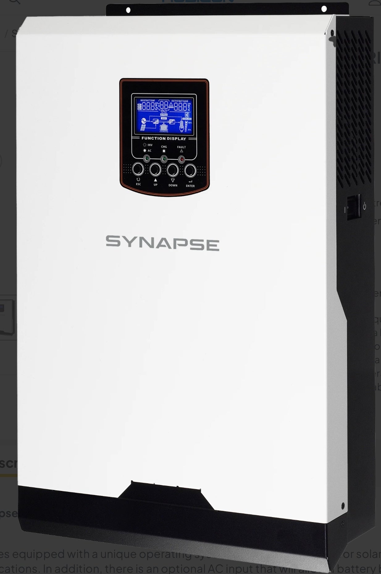 SYNAPSE 5.0+ OFFGRID INVERTER, 80A MPPT, 48VDC, 5KW