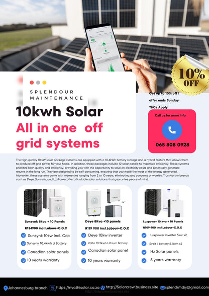 10kwh off grid Solar system packages