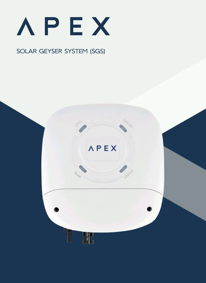 Apex Solar Geyser & x4 Ja Mono half cell Solar panels